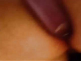 Filthy slut watching husband tease his ass with a hairbrush 