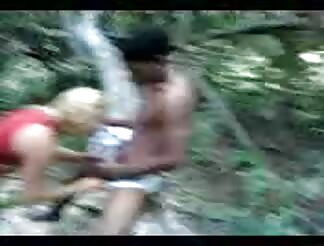 Blond doll slammed hard in forest 