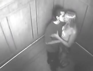 couple caught having sex in an elevator 