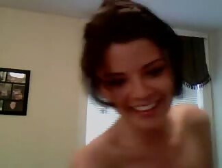 charming brunette teases on web cam 