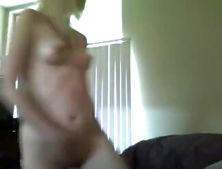 kinky blond masturbates twat on cam 