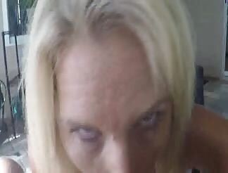 Blonde milf facialized