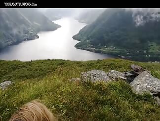 Great view in nature while having a quicky with my girlfriend