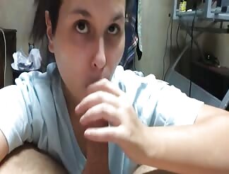 Came a little bit in her mouth