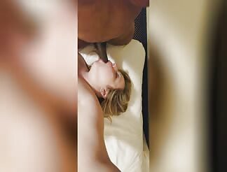 Filthy chubby girl bangs hard with a black stud