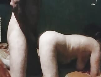 Horny naked fat mature woman fucks in doggy style