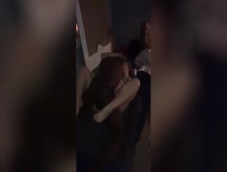 Pale girlfriend spreads legs for a black cock