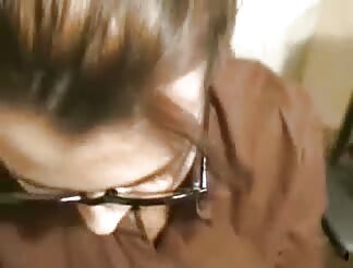 Office chick with glasses gives head