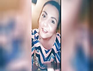 Lovely brunette films herself eating cum after being pounded