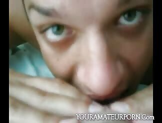 Skinny girlfriend licked and railed deep