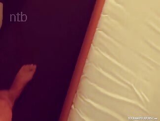 A hot girl takes two cocks