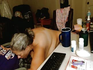 Granny sucks cock like a pro 