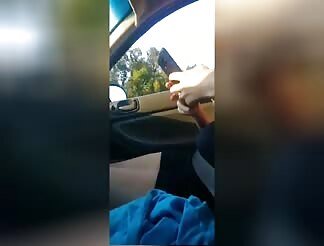 Flashing a truck driver