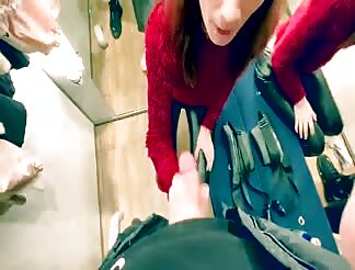 Changing stalls are amazing for blowjobs