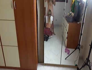 Blindfolded schoolgirl gets surprised by a big dick