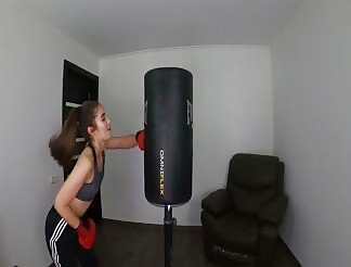 Thanking my boxing coach with hard sex