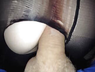 Tearing her pussy like her pantyhose