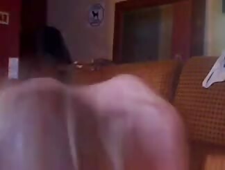 lovely blondie lady friend screwed on the couch 