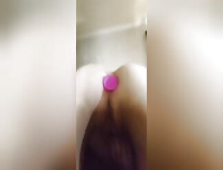 Hot wife rubbing her pussy while butt plug inserted. 
