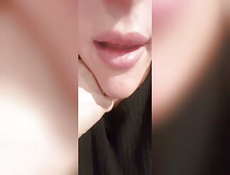 Sexy lips asking to suck black cock