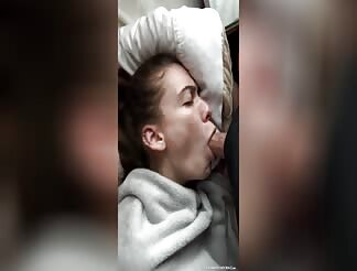 I fucked her mouth while she slept