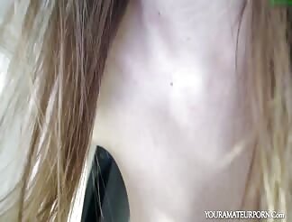 Sexy girl with small tits enjoying sex