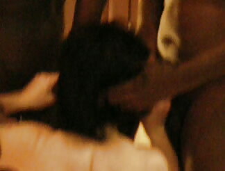 My wife Anna sucks 2 black cocks