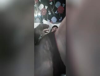 My husband eating pussy