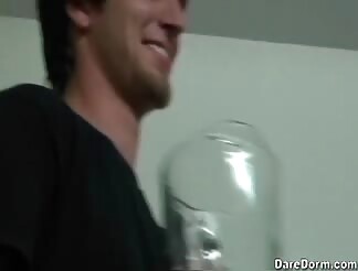 1st you get them wasted, then you stick you rod in their mouths 