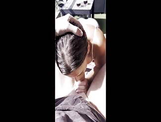 Slut gets fucked on the balcony