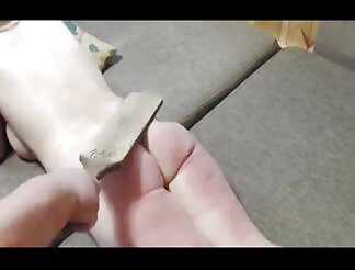 Natasha gets her ass spanked with a board