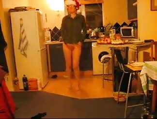 Nadia strips on Cristmas