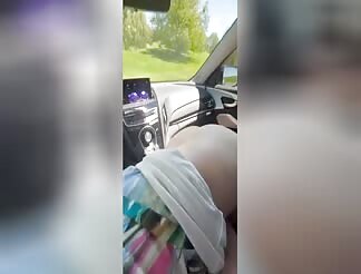 Sucked off in my car