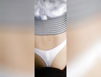 In her car again