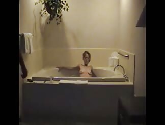 Donna Sucks a Cock off in Hot Tub before the 4 MAN GANG BANG