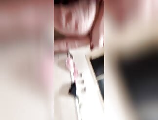 hubby gets pissed on in the bathroom